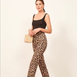 Reformation Marlon Leopard Print Pant